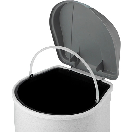 Урна для мусора IDEA 19л, пластик, с педалью, мрамор - 7