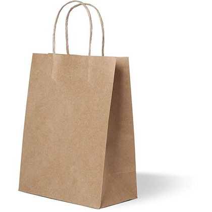 Пакет бумажный 260х150х350 Крафт 70, с кручеными ручками