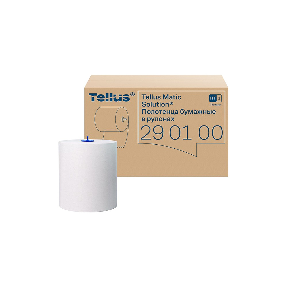 Полотенца бумажные Tellus Matic Стандарт, в рулонах, 1 слой, НT1, 280 м