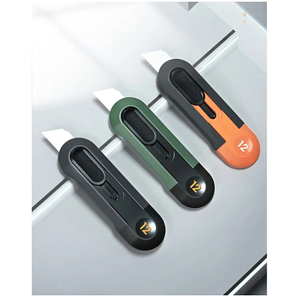 Нож строительный Deli HS HT4007C, 80x25 мм, Soft Touch, оранжевый - 7