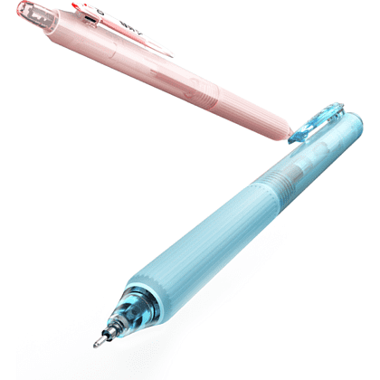 Ручка шариковая автоматическая "Low Viscosity", 0,7 мм, голубой, стерж. синий - 2