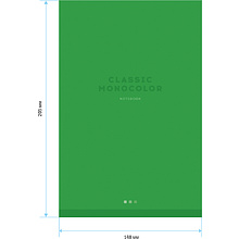 Блокнот ArtSpace "Monocolor. Green", А5 148*205 мм, 80 листов, клетка, зеленый