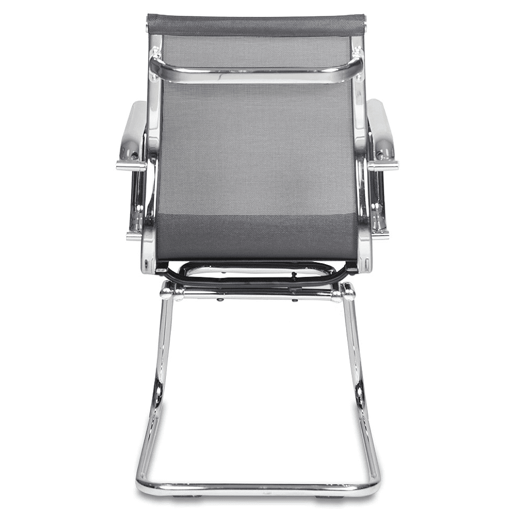 Кресло на полозьях "Бюрократ Ch-993-Low-V", сетка, черный, металл хром - 3