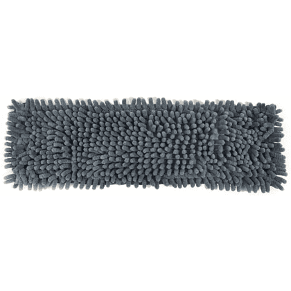 Насадка для плоской швабры 42х14 см, шенилл, на резинке, серый