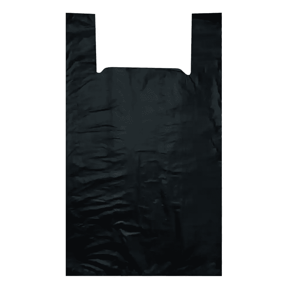 Пакет-майка ПНД, 30х55 см, 30 мкм, 100 шт/упак, черный