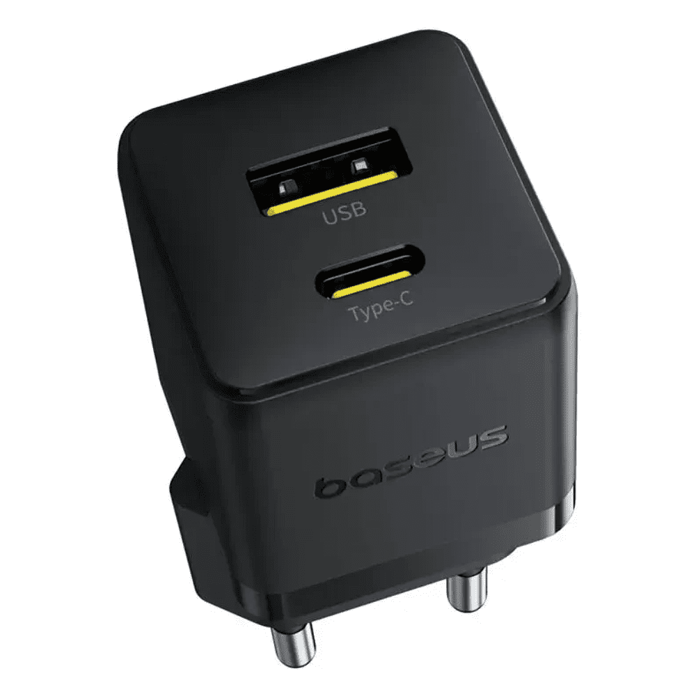 Сетевое зарядное устройство Baseus "Palm", Fast Charger, C+U, 30W, EU, Cluster Black - 2