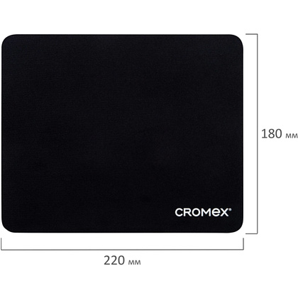 Коврик для мыши "Slim", 220х180х2 мм,  полиэстер, черный - 4