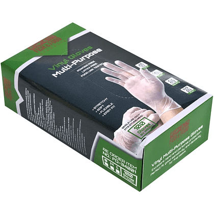 Перчатки виниловые одноразовые, р-р М, 100 шт/упак, прозрачный - 2