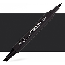 Маркер перманентный "Сонет Twin Brush", черный