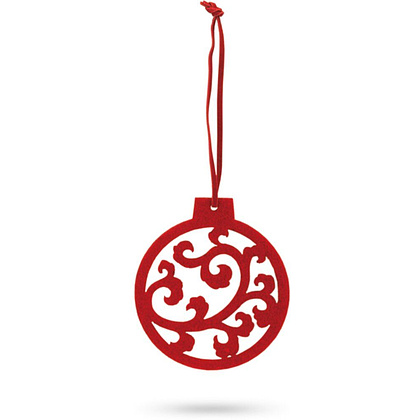 Набор новогодних игрушек "Jubany", 5 шт, красный - 4