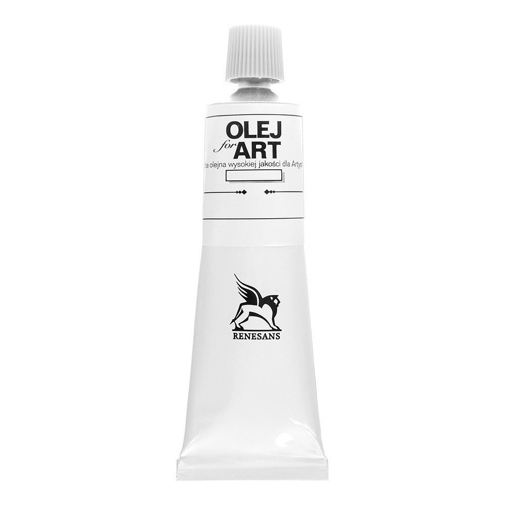 Краски масляные Renesans "Oils for art", 01 белила цинковые, 60 мл, туба