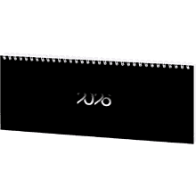 Планинг датированный "Black style", 285х112 мм, 128 страниц, черный, 2026