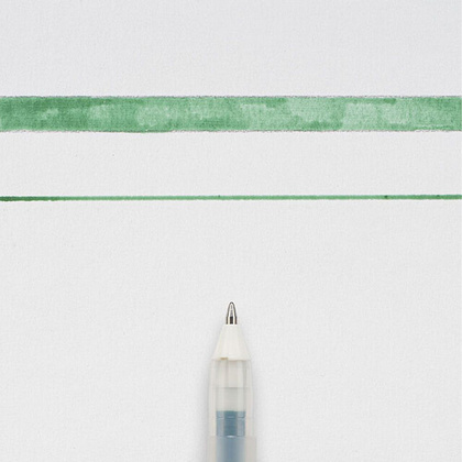 Ручка гелевая "Gelly Roll Glaze", 0.6 мм, прозрачный, стерж. травяной - 2