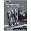 Набор ножей строительных Deli HS EHT4003, 3 шт (ножи 9мм/18мм/трапеция), Soft Touch, черный - 17