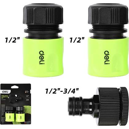 Набор соединителей-коннекторов Deli GS EDL8799, 1/2", 3 шт. - 2