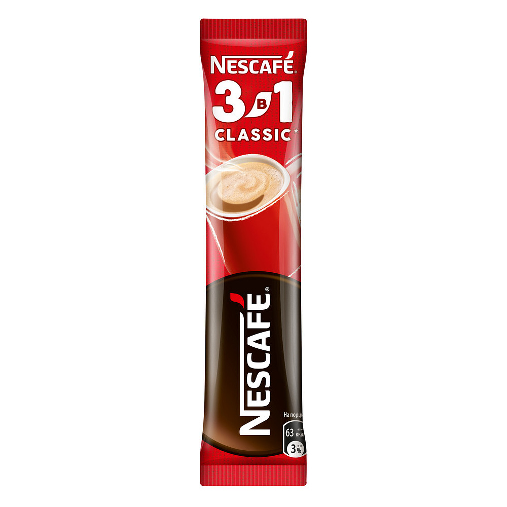 Кофейный напиток "Nescafe" 3в1 классик, растворимый, 14.5 г - 12