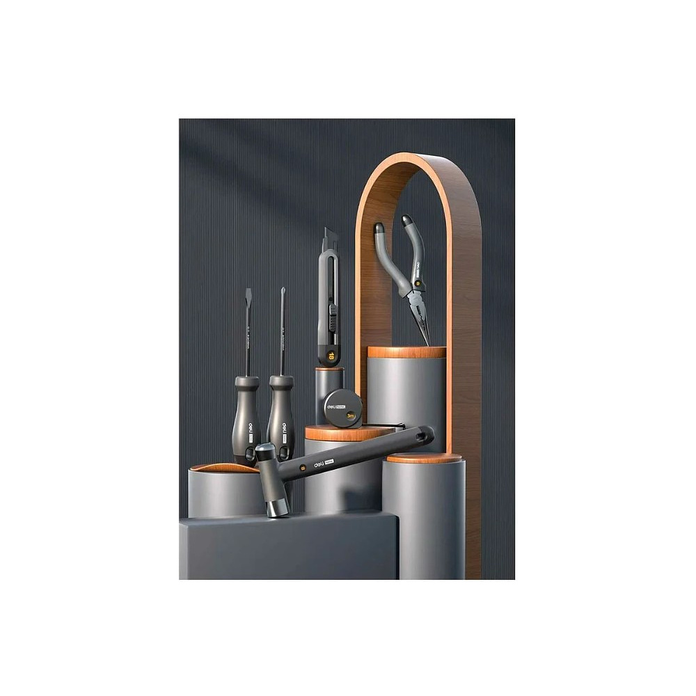 Набор ручного инструмента Deli HS EHT0006, 6 предметов, Soft Touch, черный - 3