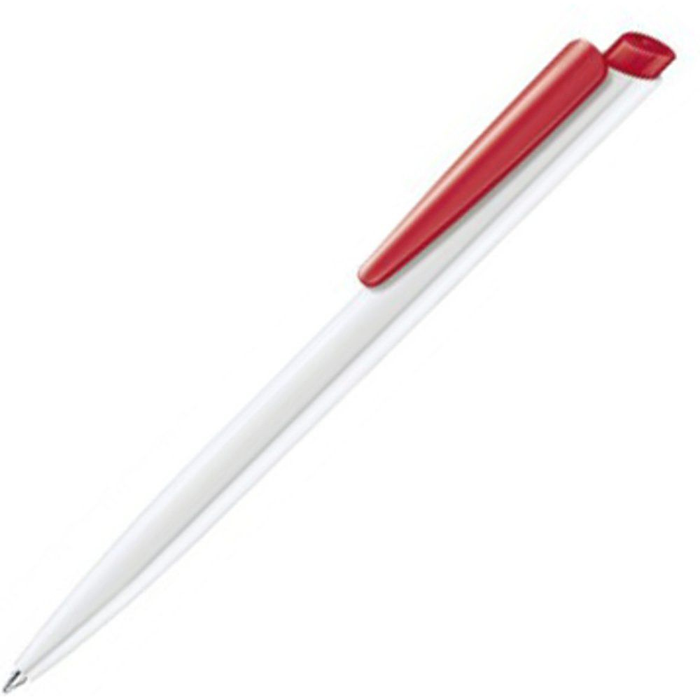 Ручка шариковая автоматическая "Senator Dart Polished Basic", 1.0 мм, белый, красный, стерж. синий