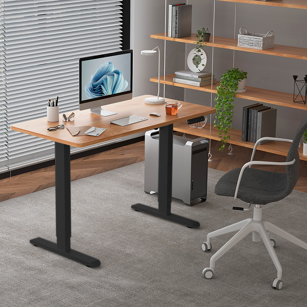 Стол с электроприводом WellDesk Prime 1300x675х18 черный/сосна аланд полярная (9191461+9072455) - 3