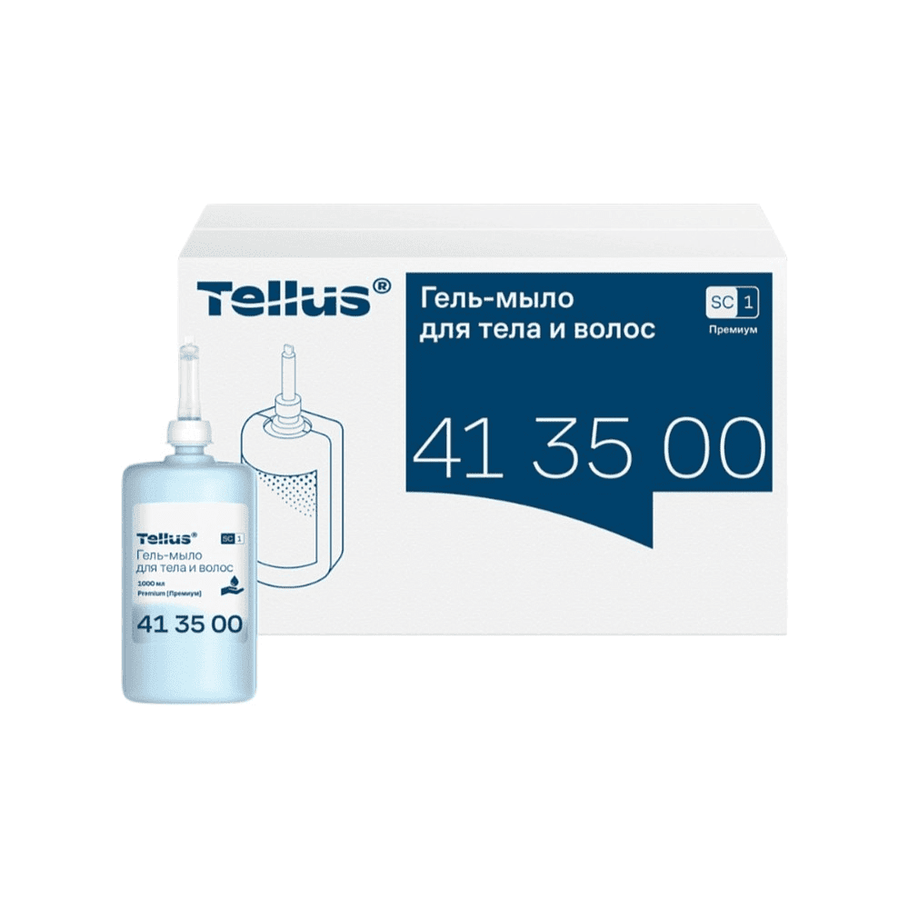Мыло-гель Tellus Премиум для тела и волос 1 л, SC1