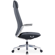 Кресло для руководителя SitZone CH-515A, кожа, алюминий, черный, -30%