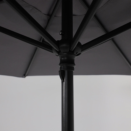 Комплект мебели садовой AksHome PICNIC (стол 1шт, 4 кресла, зонт 1шт), серый, черный - 32