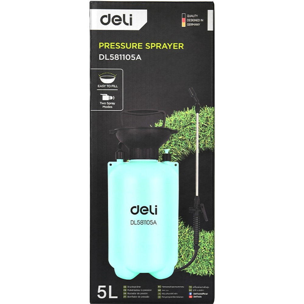 Опрыскиватель Deli GS EDL581105A, помповый, 5 л, голубой, черный - 3