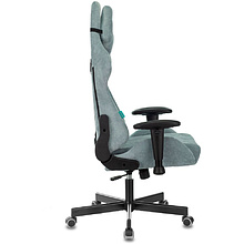Кресло игровое Бюрократ VIKING "KNIGHT LT28 FABRIC", ткань, металл, серо-голубой 