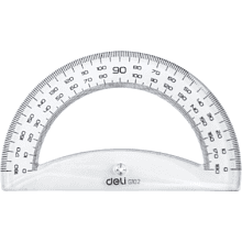 Линейка транспортир "Deli"