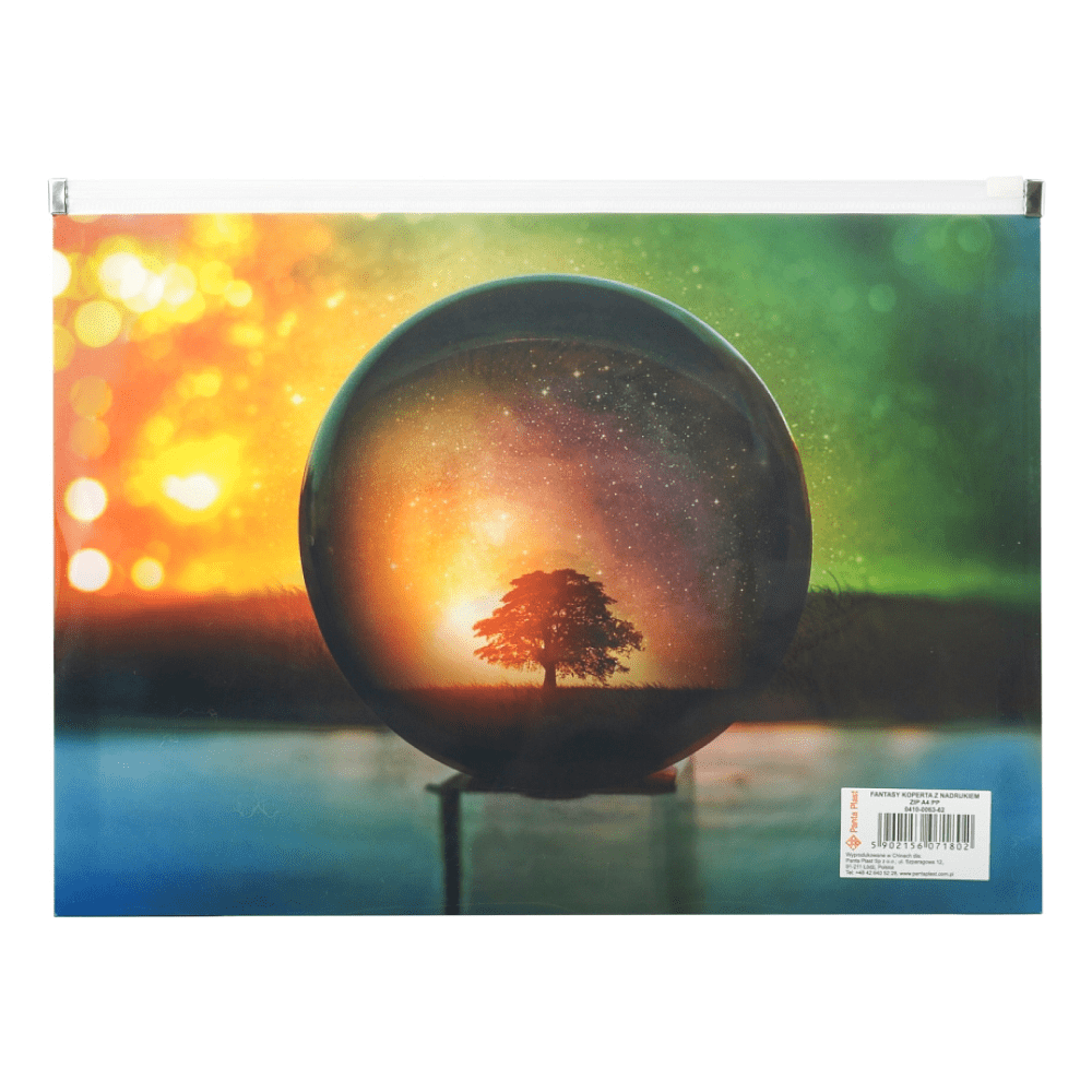 Папка-конверт на молнии "Fantasy", A4, разноцветный - 2