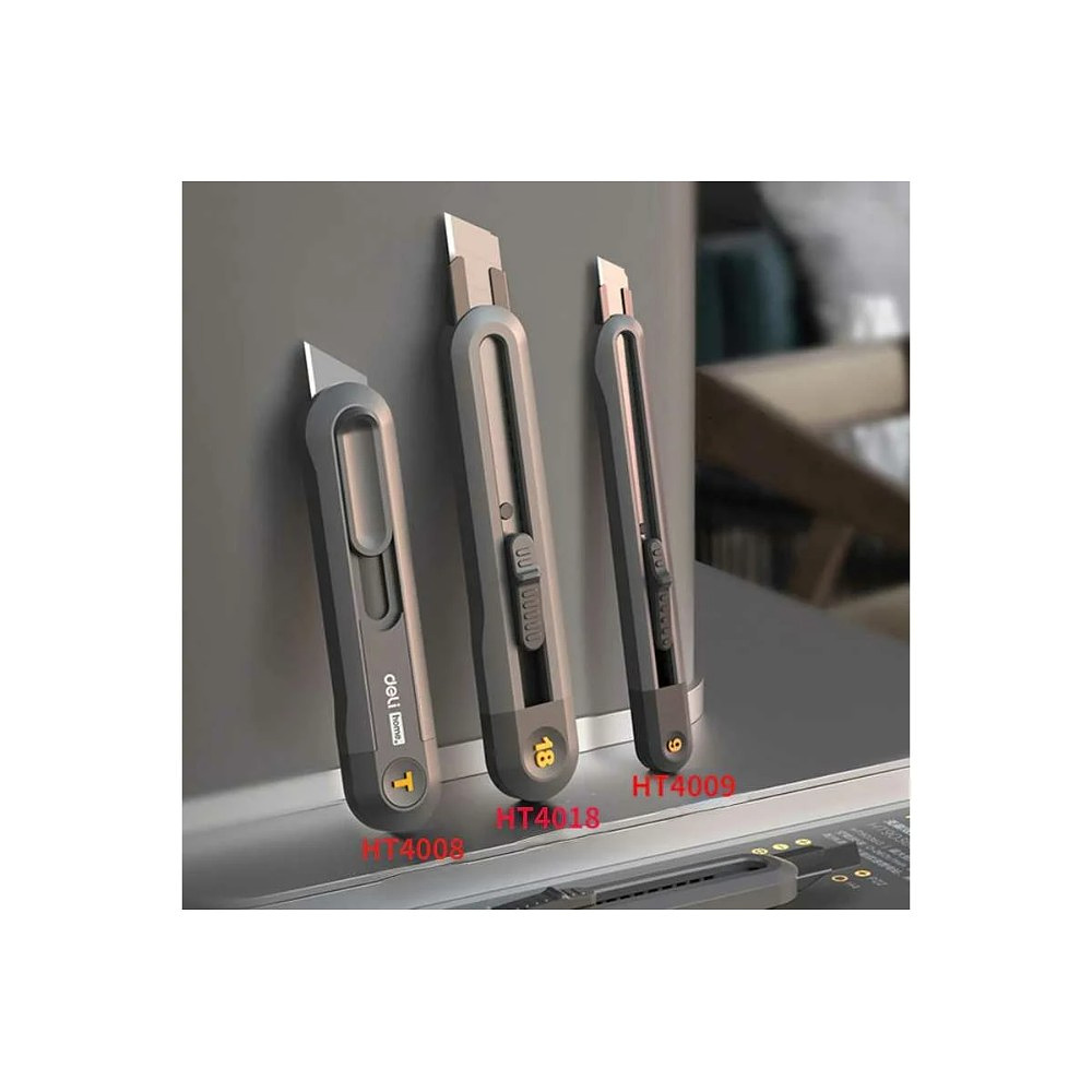 Нож для бумаги "Deli Home", 9 мм, чёрный - 2