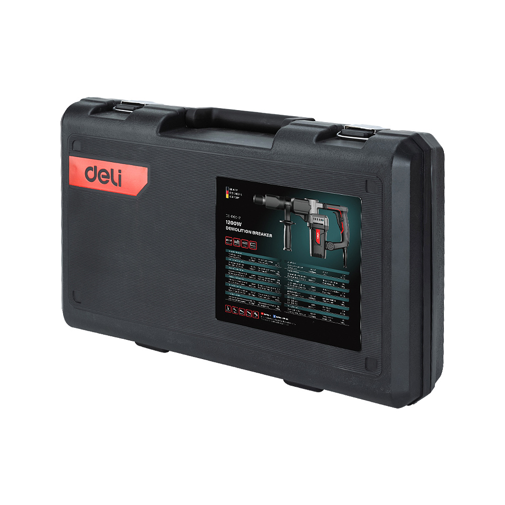 Молоток отбойный Deli RS DE-DG5-2E 1200 Вт, 20 Дж, 3900 уд/мин, кейс - 4