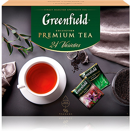 Чай "Greenfield" Premium Tea Collecton, 96 пакетиков х 1,75 гр, ассорти