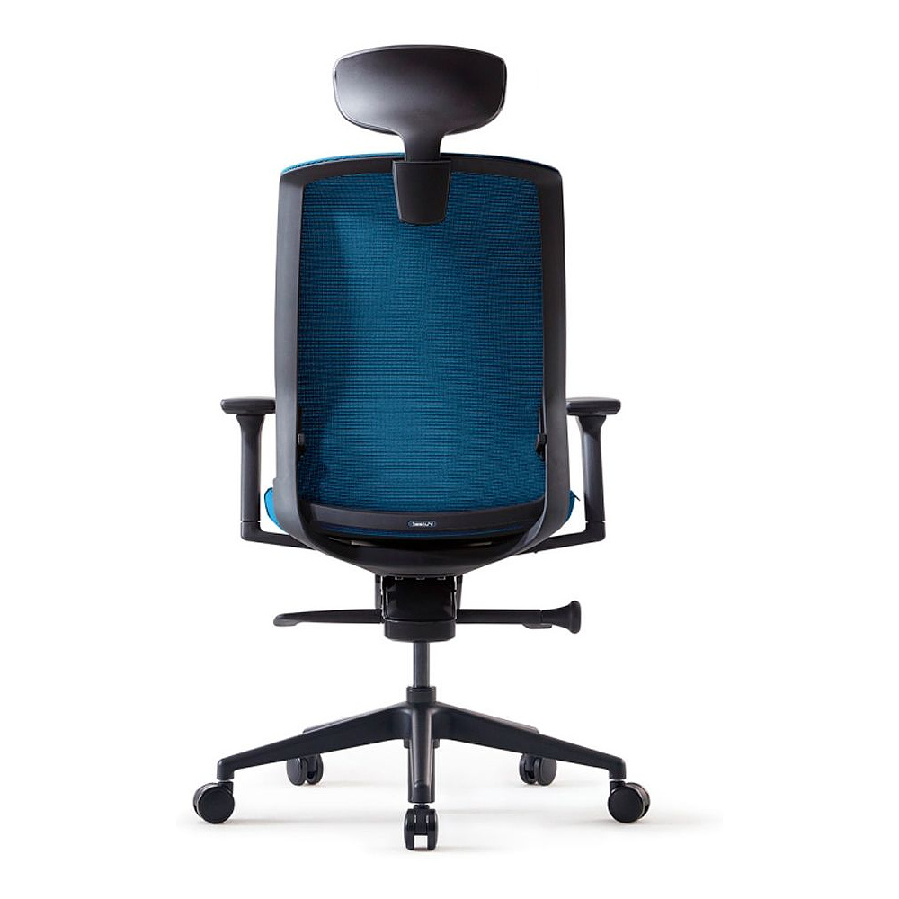 Кресло для руководителя BESTUHL "J1", сетка, ткань, пластик, синий  - 5
