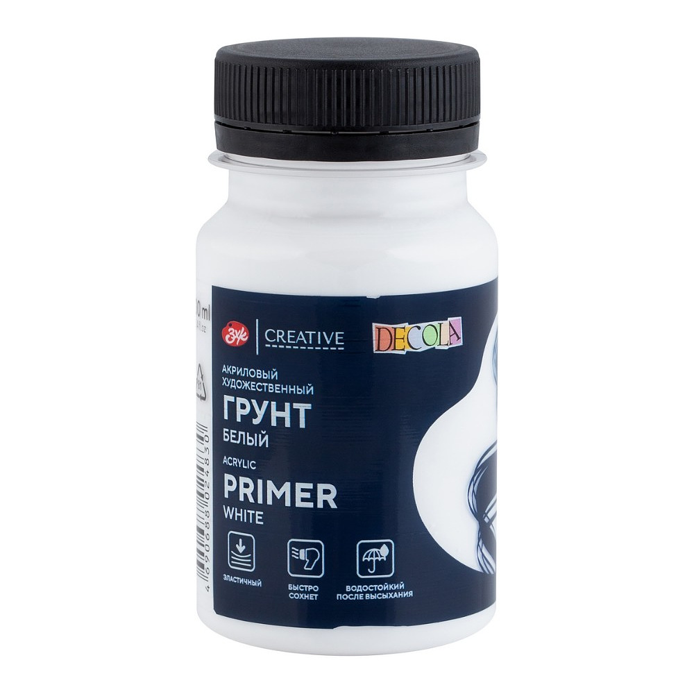Грунт акриловый "Декола", белый, 100 мл.