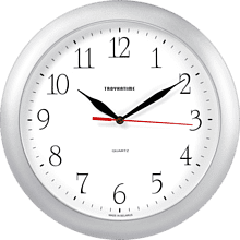 Часы настенные "966649", серебристый