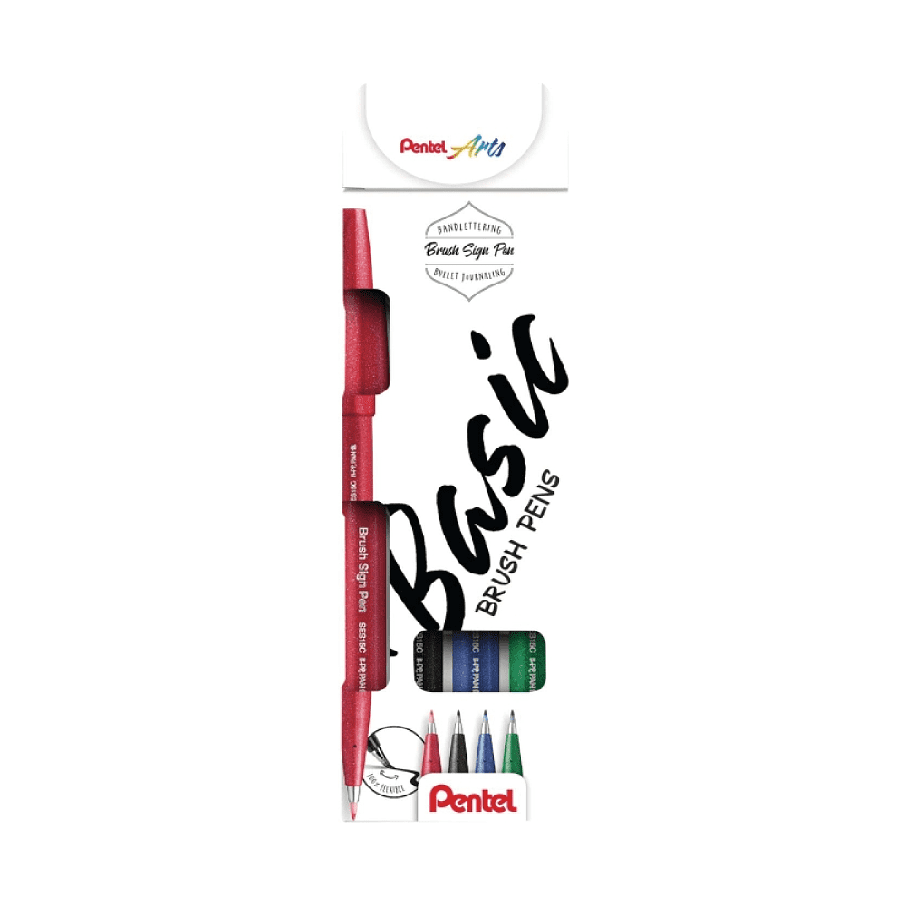 Маркер-кисть "Brush Sign pen. Basic", 4 шт - 3