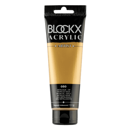 Краски акриловые "Blockx", 050 золото металлик, 120 мл