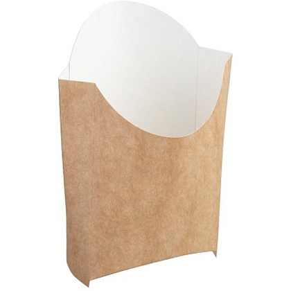 Контейнер бумажный для картофеля фри, 84х54х120 мм, 400шт/упак, крафт