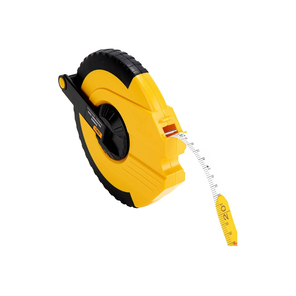 Мерная лента Deli YS EDL9850ZY, 50 м х 14,5 мм, лента фиберглас, пластиковый корпус, желтый, черный - 3