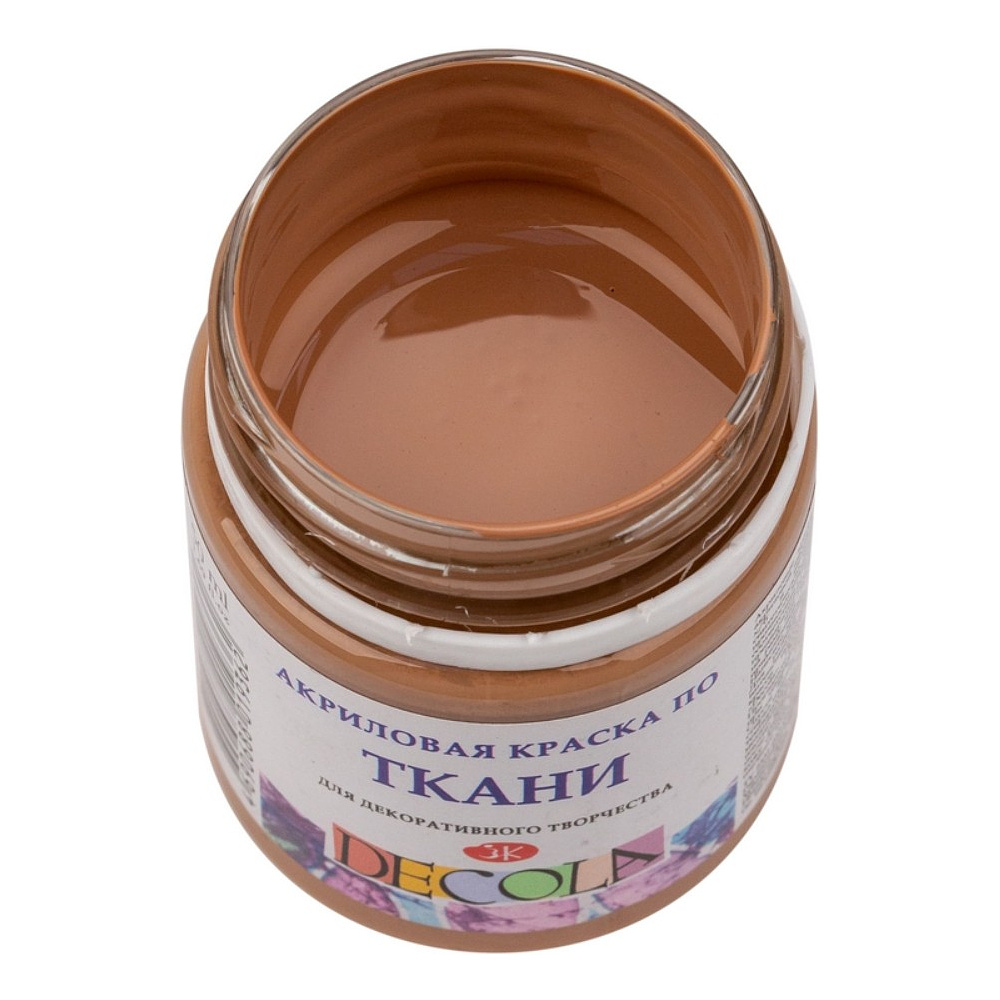 Краска акриловая по ткани "Декола", 434 кофейная, 50 мл., банка - 2