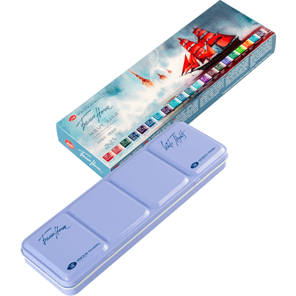 Краски акварельные "Белые ночи грануляция", 21 цвет, кюветы - 4