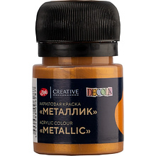 Краска акриловая металлик "Декола", 968 золото ацтеков, 20 мл., банка
