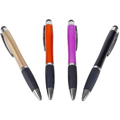 Ручка шариковая автоматическая "Riolight", 0.7 мм, оранжевый, серебристый, стерж. синий - 2
