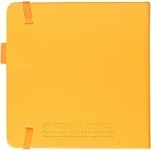 Скетчбук "Sketchmarker", 12x12 см, 140 г/м2, 80 листов, оранжевый неон