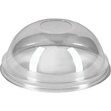 Крышка пластиковая для стаканов d=95 мм, купольная с отверстием, 50 шт/упак, прозрачный