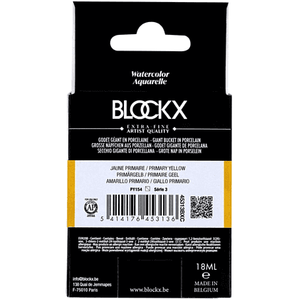 Краски акварельные "Blockx. Giant pan", 313 основной желтый, 18 мл., кювета - 5