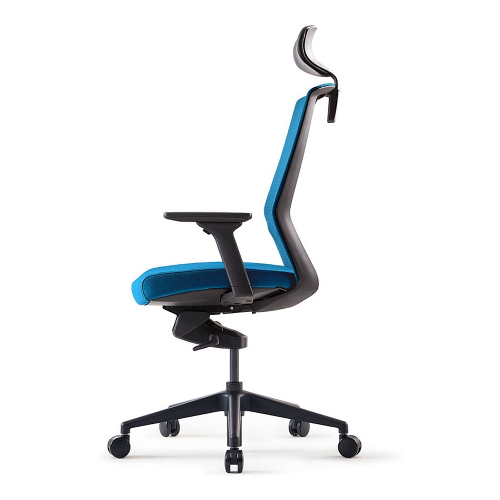 Кресло для руководителя BESTUHL "J1", сетка, ткань, пластик, синий  - 3