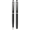 Набор ручек "Deluxe": ручка шариковая автоматическая и роллер, черный, серебристый - 4