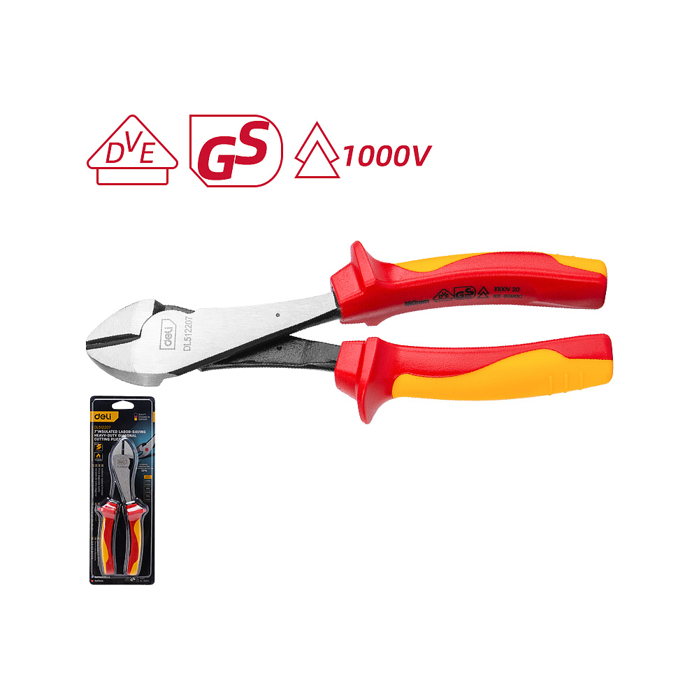 Бокорезы "Deli", 180 мм, красный, желтый - 2